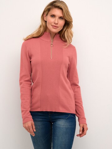 Pull-over 'Dela' Cream en rose : devant