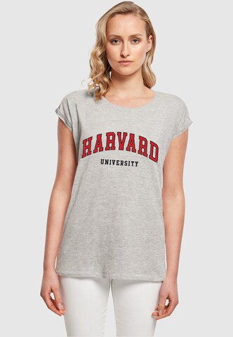 Maglietta 'Harvard University - Script' di Merchcode in grigio: frontale