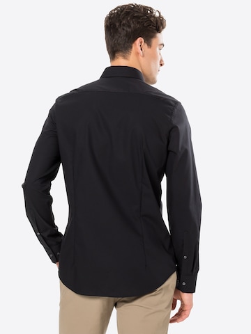 SEIDENSTICKER Slim fit Button Up Shirt in Black