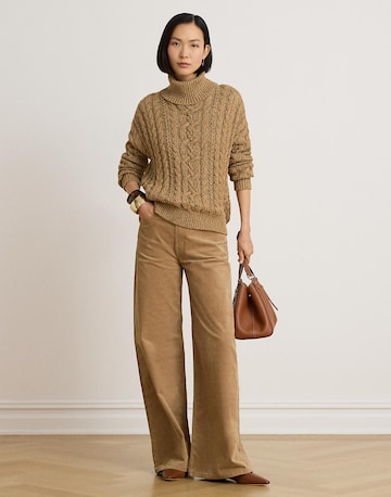 Wide leg Pantaloni '16 WALE' di Lauren Ralph Lauren in beige