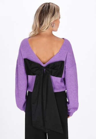 faina Pullover i lilla: forside