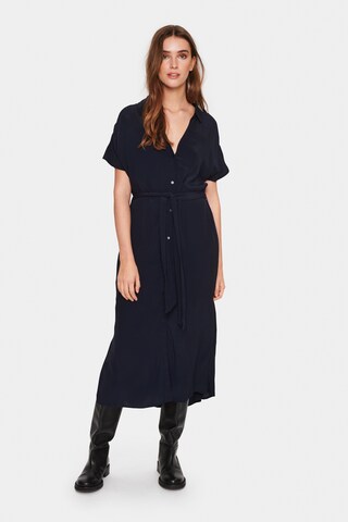 SAINT TROPEZ - Vestido camisero 'Blanca' en azul