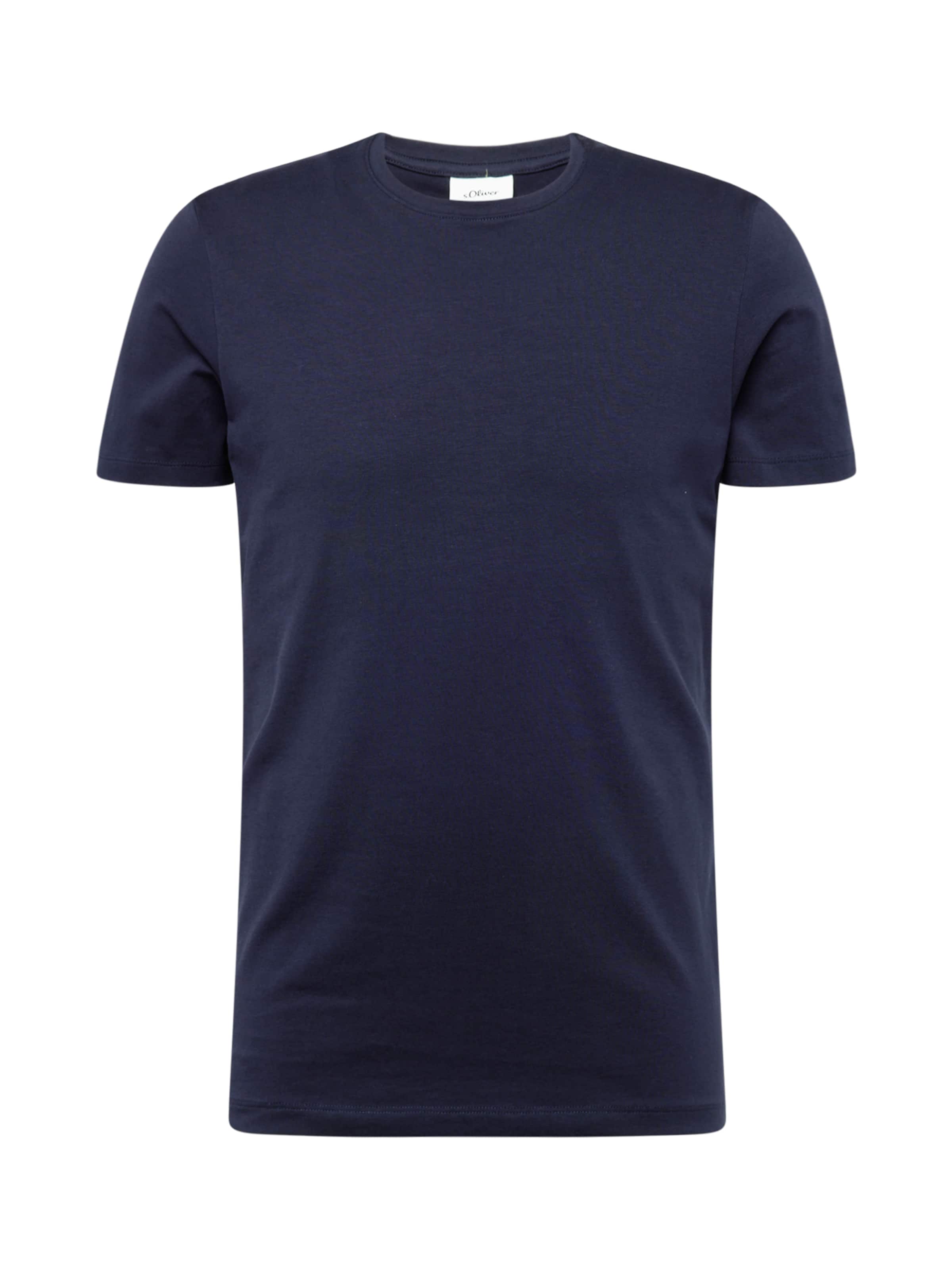 Tricou de la s.Oliver BLACK LABEL pe albastru: față