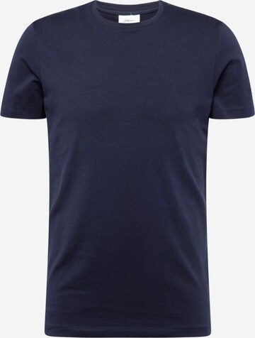 T-Shirt s.Oliver BLACK LABEL en bleu : devant