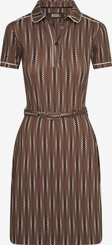 4funkyflavours Shirt Dress 'Greater Than The Sun' in Brown: front