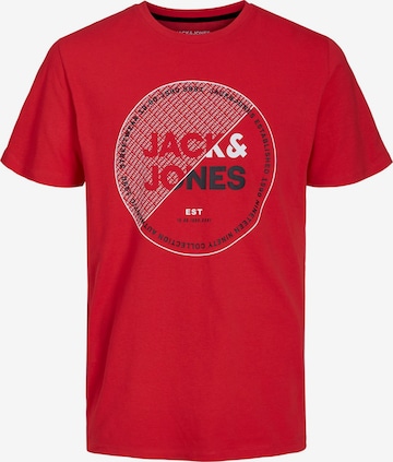 JACK & JONES Majica 'RALF' | rdeča barva: sprednja stran