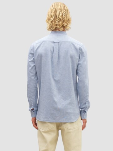 NOWADAYS Slim fit Button Up Shirt 'Oxford Melange' in Blue