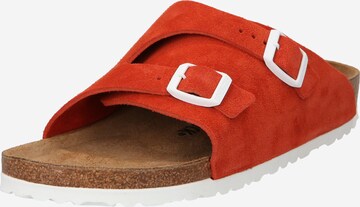 BIRKENSTOCK Pantolette 'Zürich' i röd: framsida