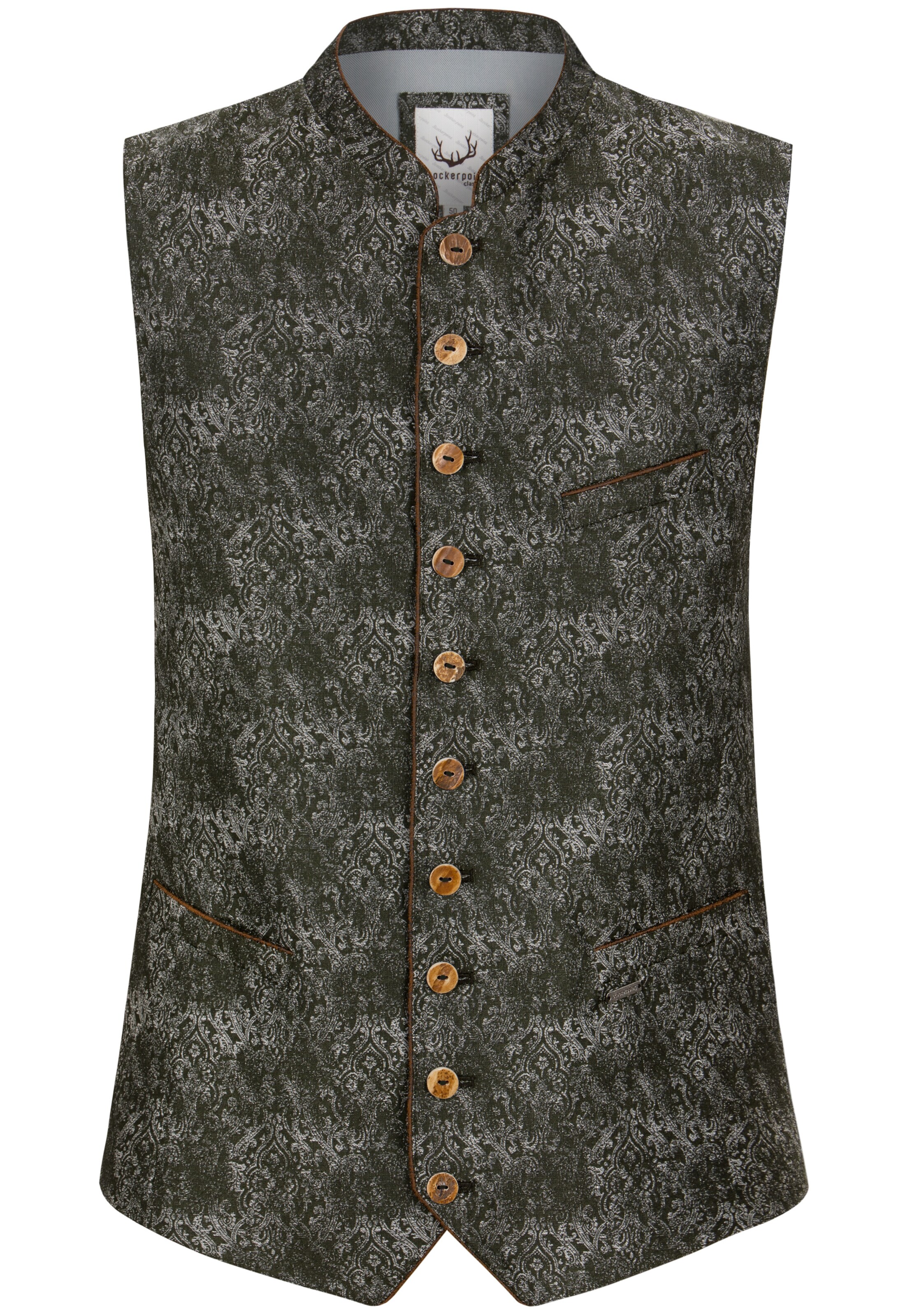 STOCKERPOINT Trachtenweste 'Claudio' in Grün: Vorderseite