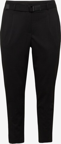 Guido Maria Kretschmer Curvy Regular Pleat-Front Pants 'Laurine' in Black: front