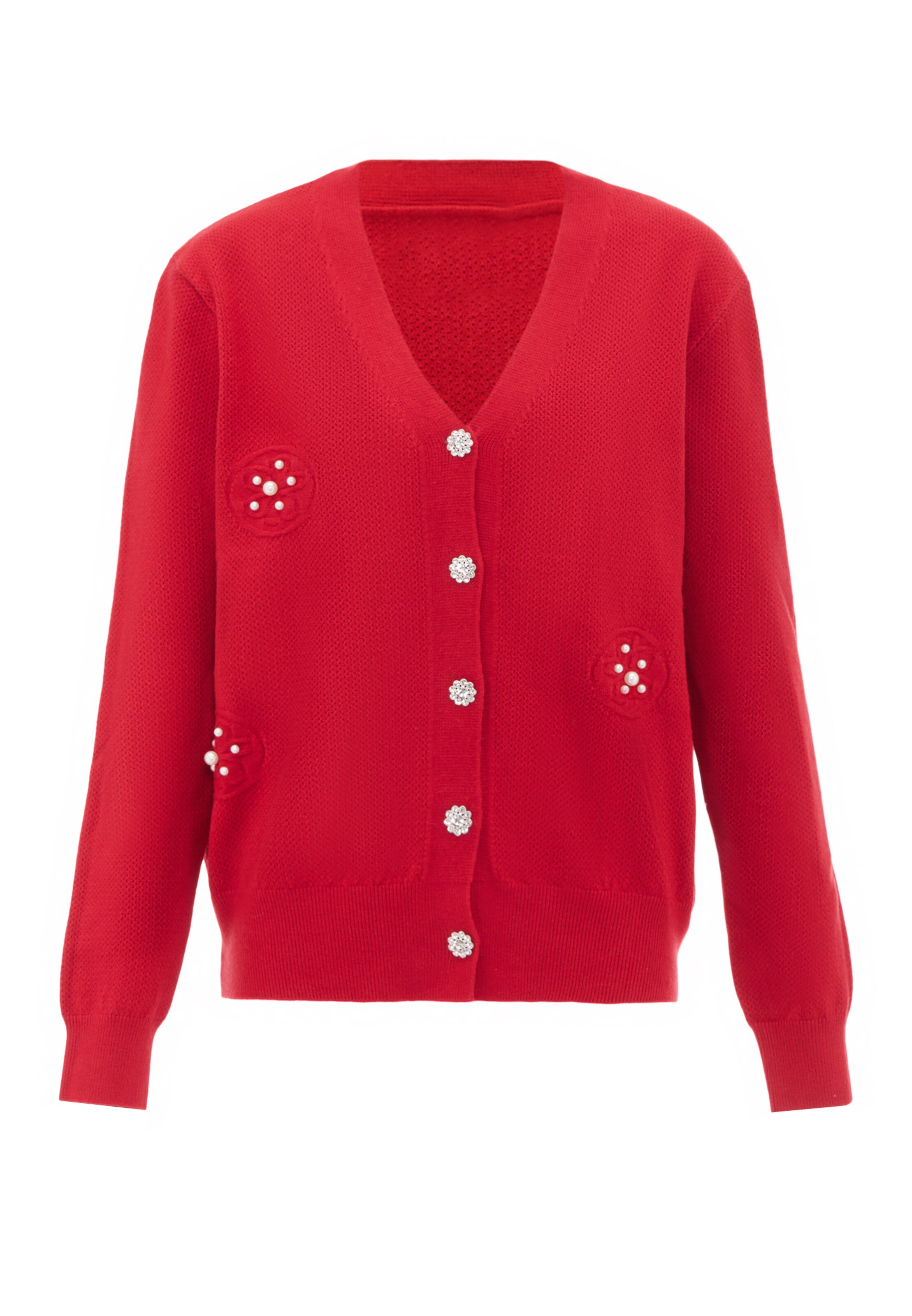 nascita - Casaco de malha em vermelho: frente