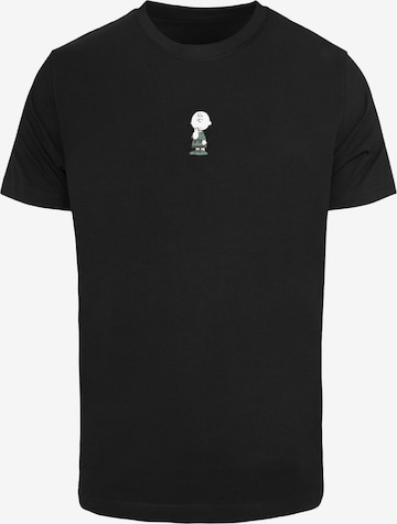 T-Shirt 'Peanuts - Charlie Brown' Merchcode en noir : devant