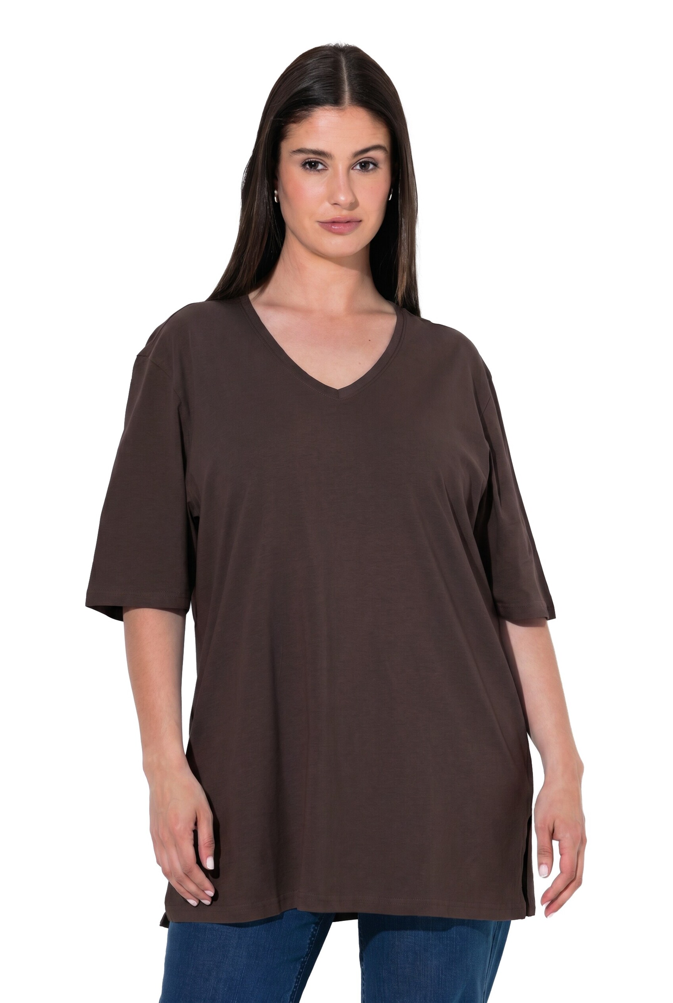 Ulla Popken Shirt in Braun: Vorderseite