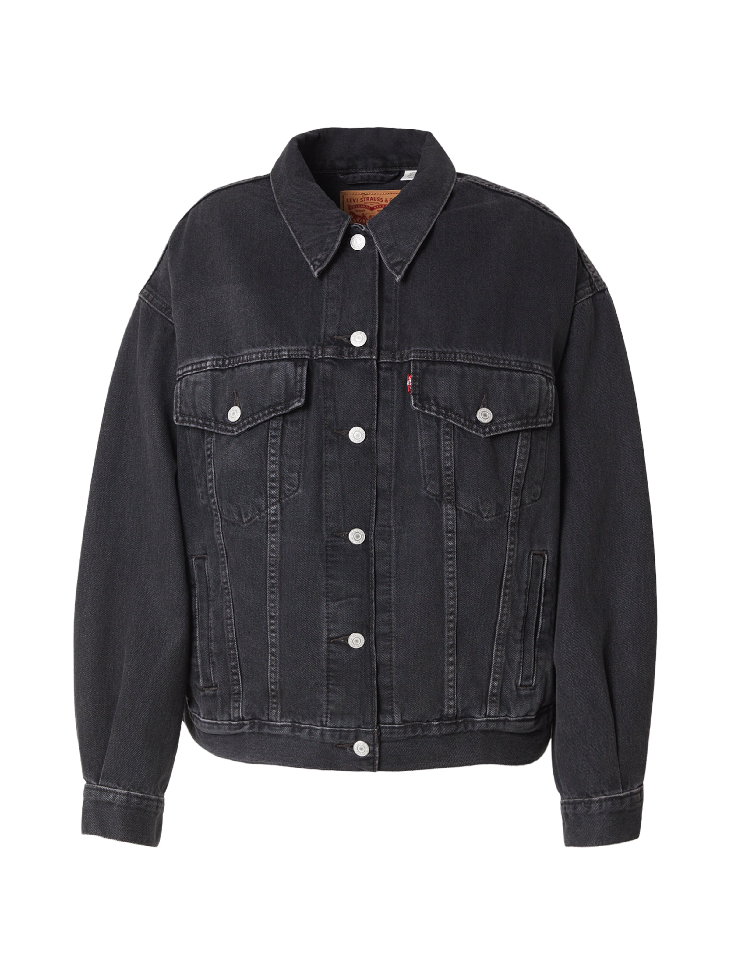 Levi's® Plus Демисезонная куртка '90S Trucker' в Черный: спереди