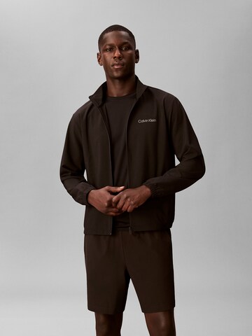 Calvin Klein Sport Sweatjacke in Schwarz: Vorderseite