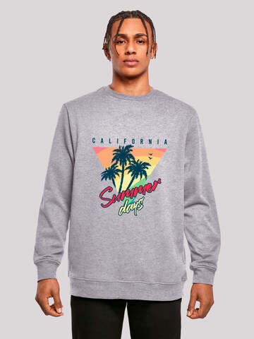 F4NT4STIC Sweatshirt 'California Palmen Retro' in Grey: front