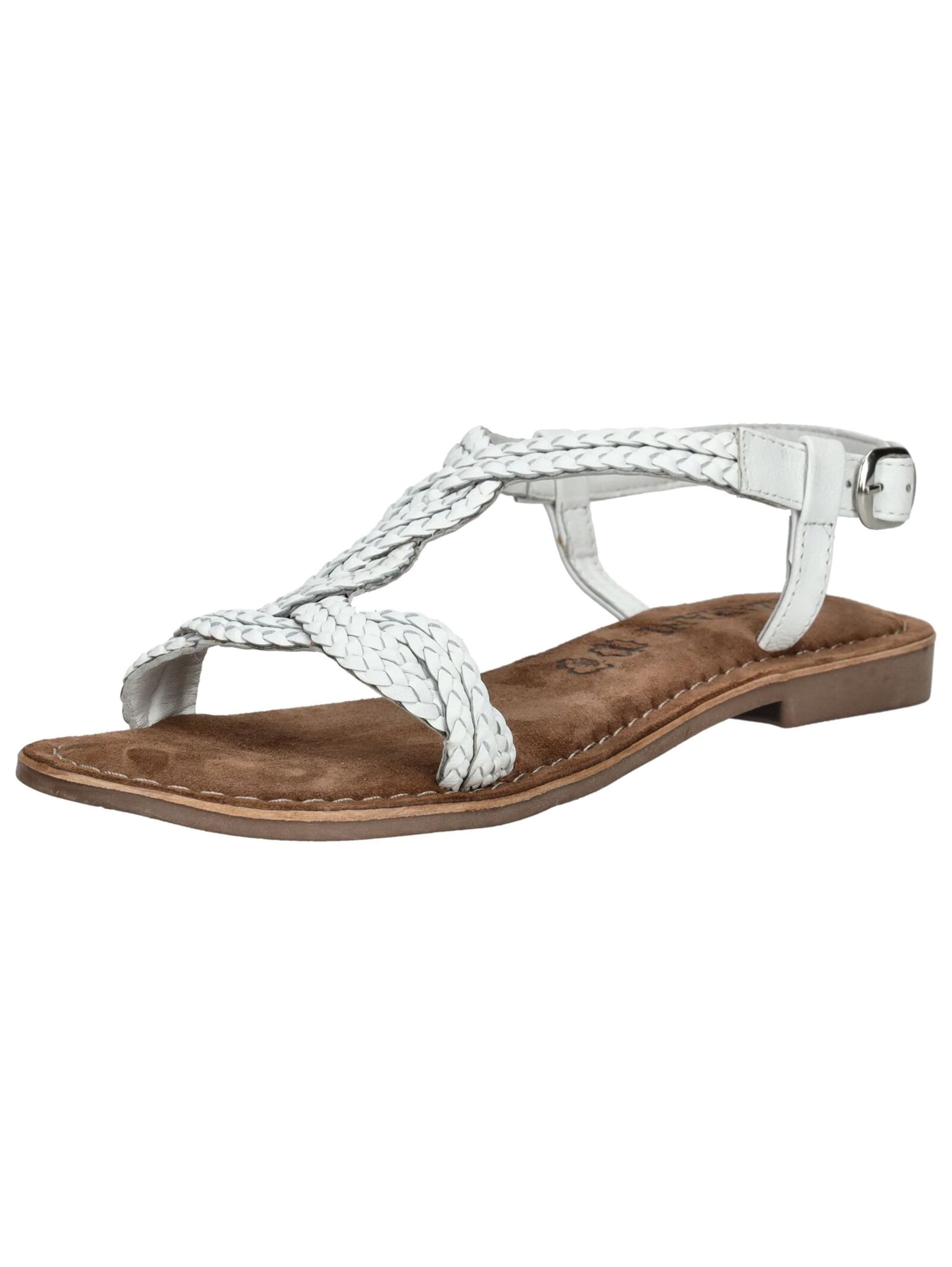 LAZAMANI Sandale in Weiß: Vorderseite