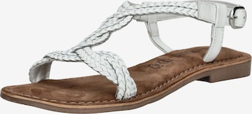 Sandales LAZAMANI en blanc : devant