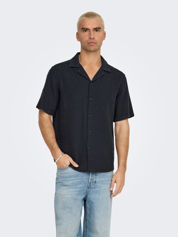 Only & Sons Regular fit Overhemd 'ONSLatham' in Blauw: voorkant