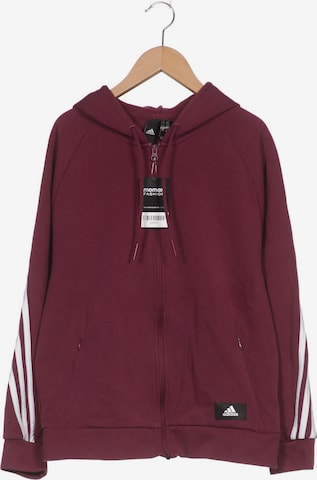 ADIDAS PERFORMANCE Sweatshirt & Zip-Up Hoodie in M in Red: front