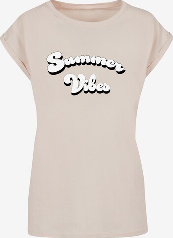 T-shirt 'Summer Vibes' Merchcode en beige : devant