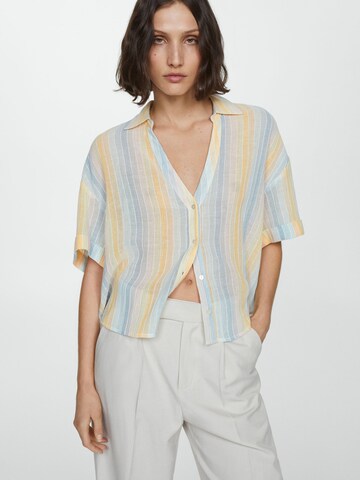 MANGO Blouse 'COCONUT' in Yellow: front