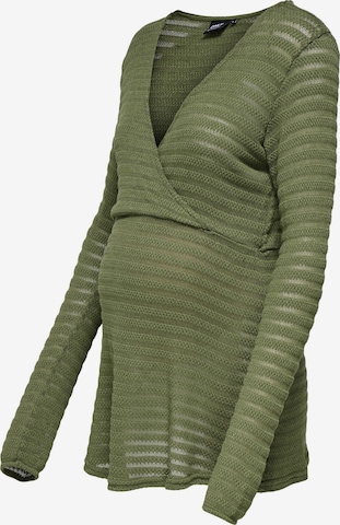 Only Maternity Shirt 'OLMelicia' in Grün: Vorderseite