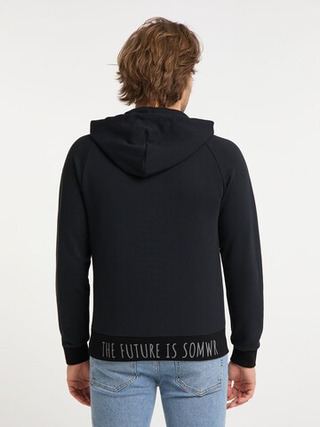 SOMWR Zip-Up Hoodie 'RISE' in Black