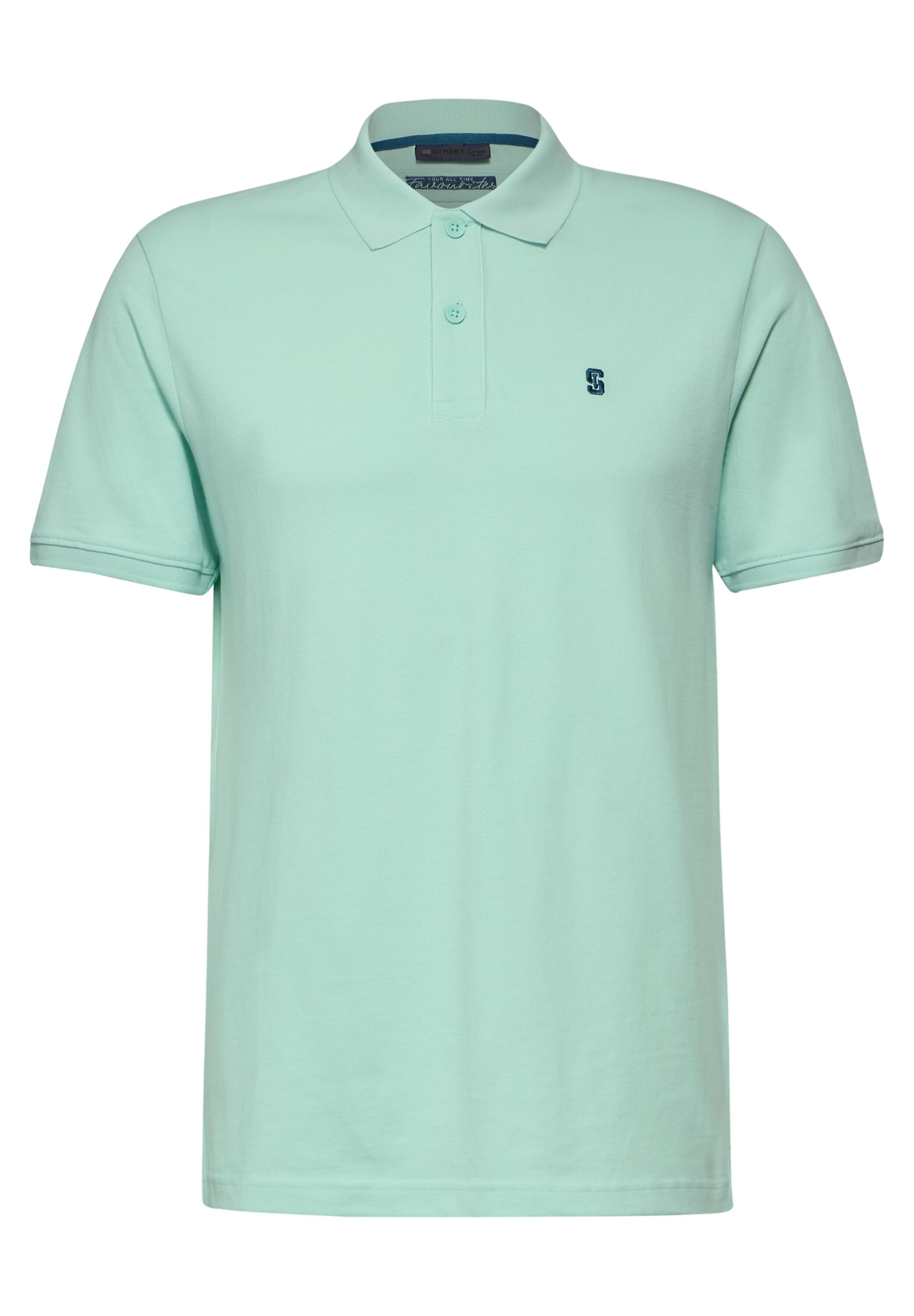 Street One MEN Shirt 'Piquée' in Green: front
