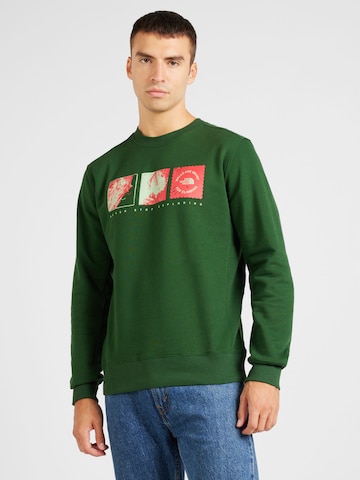 THE NORTH FACE - Sweatshirt de desporto em verde: frente