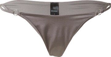 Pantaloncini per bikini di WEEKDAY in grigio: frontale
