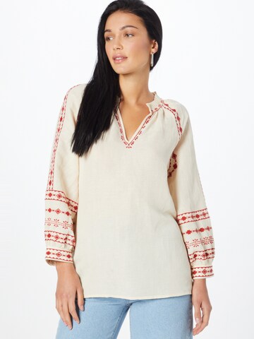 Maison 123 Blouse 'LAURA' in Beige: front