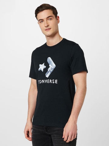 CONVERSE T-Shirt 'Crystals' in Schwarz: predná strana