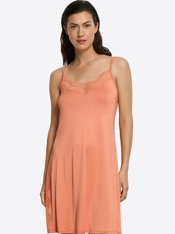 Hanro Negligé ' Ciri ' in Oranje: voorkant