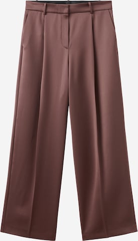 MANGO Pleated Pants 'GILDA' in Brown: front