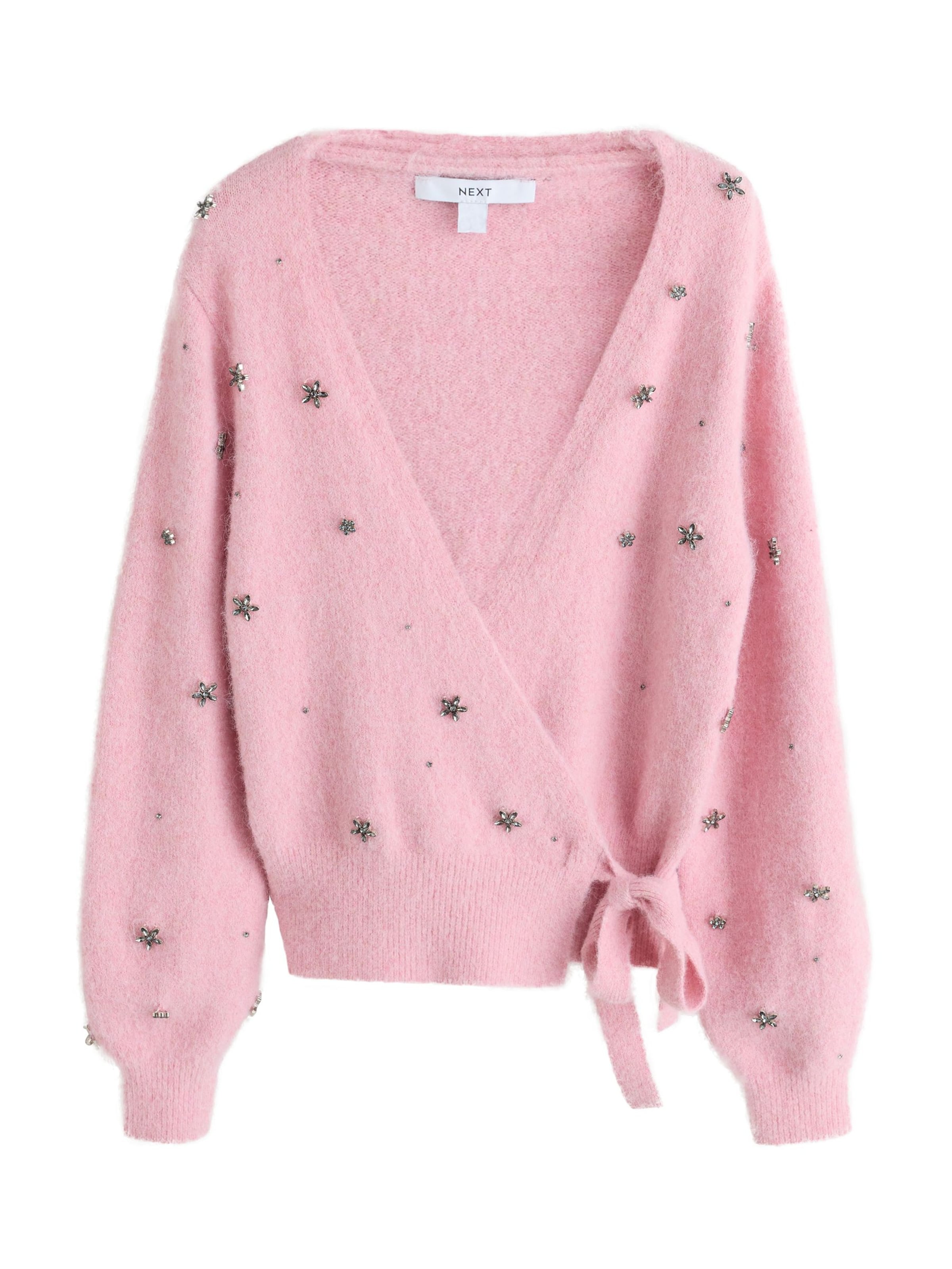 Next Knit cardigan in Pink: front