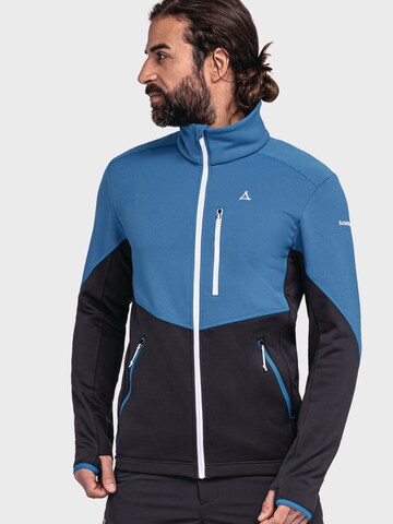 Schöffel Athletic fleece jacket ' Lodron' in Blue: front
