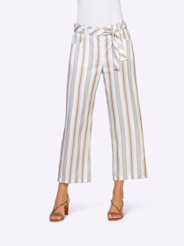 heine Wide leg Broek in Beige: voorkant