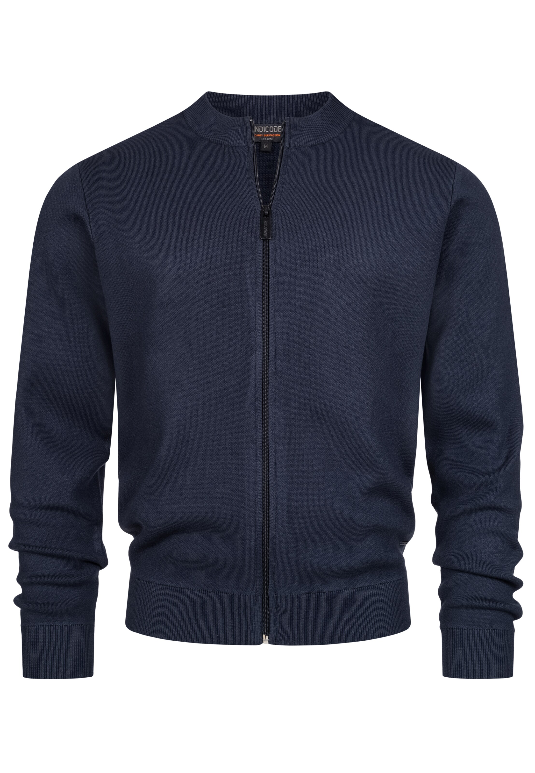 INDICODE JEANS Knit cardigan 'Laos' in Blue: front