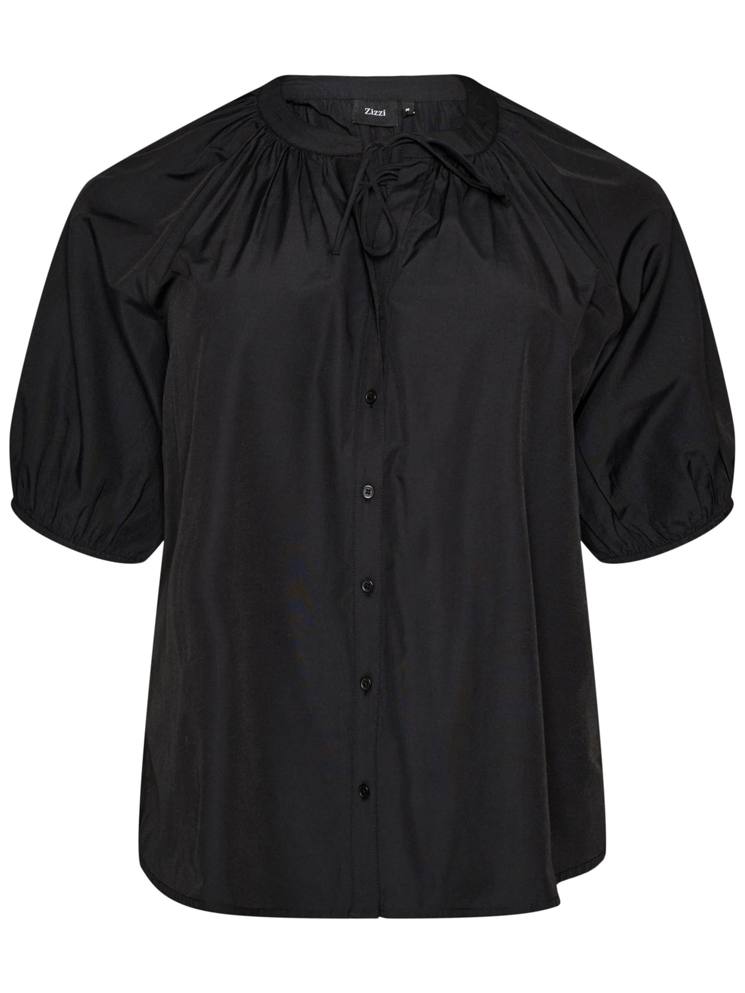 Zizzi Bluse 'MTRINE' i sort: forside
