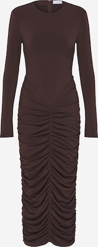 Robe 'Johanna' LeGer Studio en marron : devant