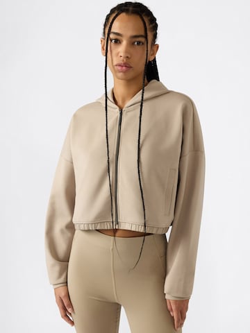 Champion Authentic Athletic Apparel Jopa na zadrgo | bež barva: sprednja stran