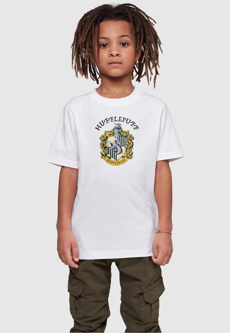 ABSOLUTE CULT Shirt 'Kids Harry Potter - Hufflepuff Crest' in White: front