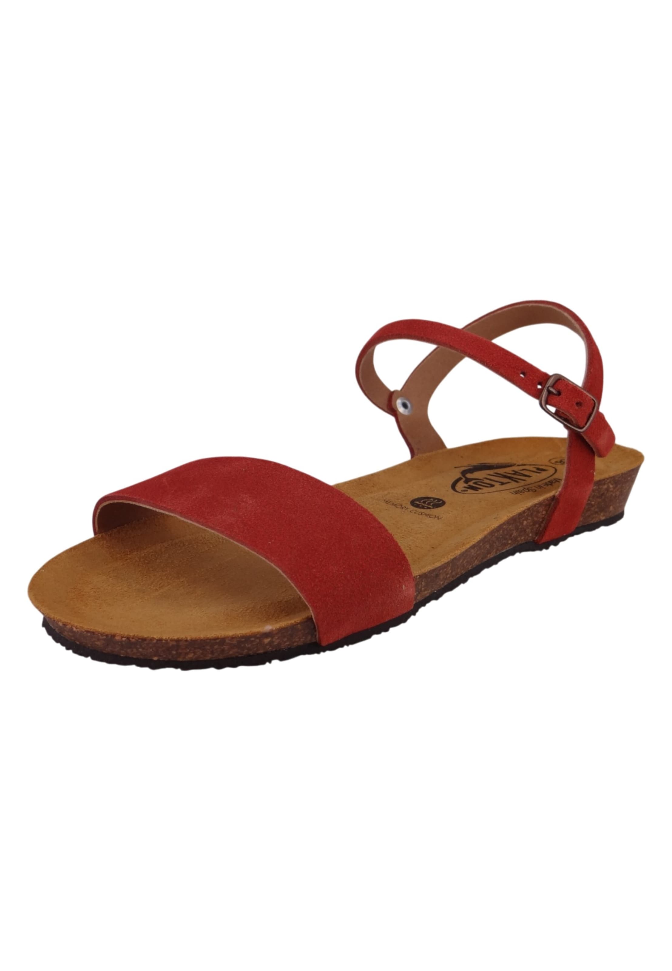 Plakton Sandals in Red: front