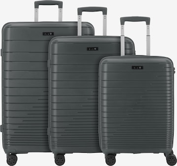 D&N Kofferset 'Travel Line 4600' in Grau: Vorderseite