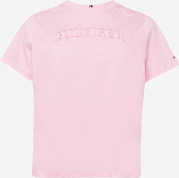 Tommy Hilfiger Curve Tričko – pink: přední strana