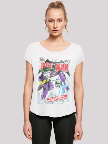 T-shirt 'Batman Joker Playing Card Cover' F4NT4STIC en blanc : devant