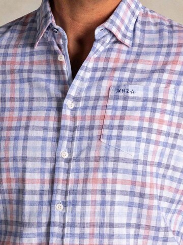 NZA New Zealand Auckland Comfort fit Button Up Shirt 'Picton' in Blue