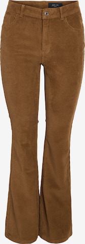 Noisy may Bootcut Hose 'NMHAZELL' in Braun: Vorderseite