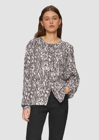 QS Blouse in Grijs: voorkant